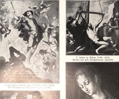 Alte Lithographie, Spanische Malerei, ca. 1930, Kunst, Jusepe de Ribera, rar