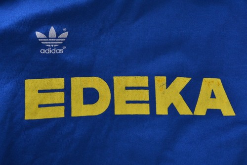 ADIDAS VINTAGE TEMPLATE 1980`S BLUE FOOTBALL SHIRT LONG M #15 - Picture 3 of 8