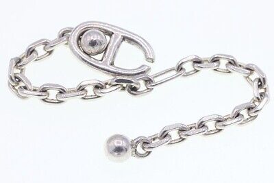 Hermes Vintage Sterling Silver Chaine D'Ancre Bag Charm Key Hermes Vintage Sterling Silver Chaine D'Ancre Bag Charm Key