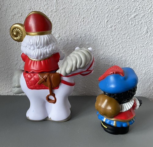 Fisher Price Little People Figures "Sinterklaas & Zwarte Piet" Set Dutch Rare - Picture 5 of 6