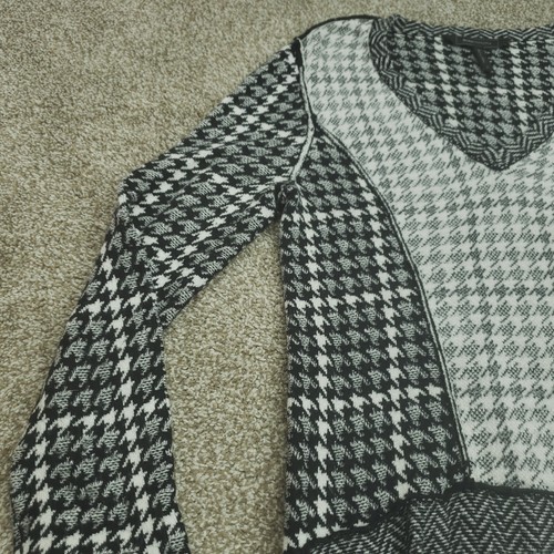 BCBGMAXAZRIA Dress Women Small Gray MONACO Houndstooth Pattern - Picture 8 of 20