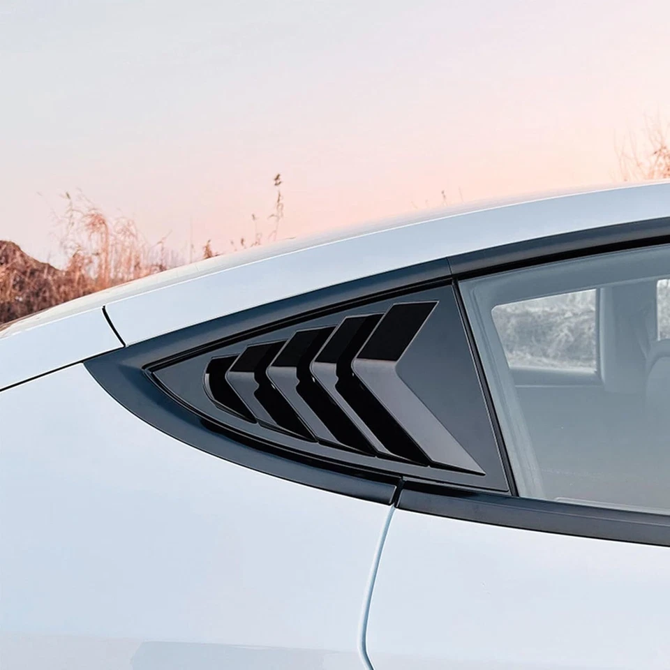 Tesla Model 3 2017-2026 Rear Side Window Cover Louver Sport Style Accessories - Image 3 of 4