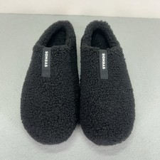 Bombas Sunday Slipper Faux-Fur Sherpa Slip-On Mule Black Men's 10 New No Box