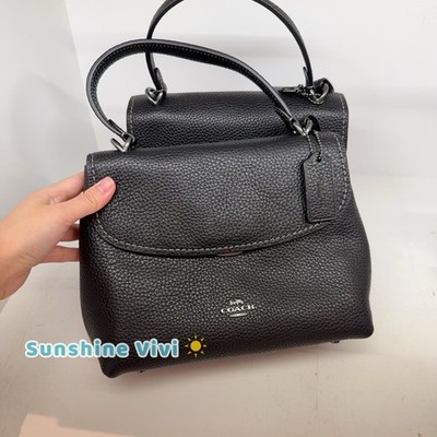 NWT Coach Emory Top Handle Bag Soft pebble leather CCE53 Gunmetal