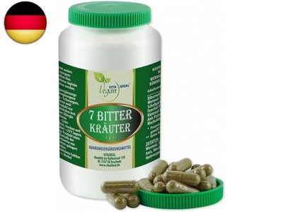 VITA IDEAL Vegan  7 - BITTER - KRÄUTER 180 - KAPSELN - Tagesportion 900mg B