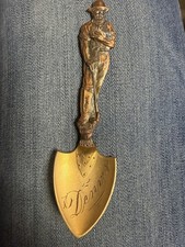 Old Vintage Bronze Denver Struck It At Last Souvenir Spoon