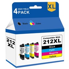 212XL Ink for Epson WF-2850 WF-2830 XP-4100 XP-4105 Black/Cyan/Magenta/Yellow 