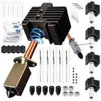 5 Hotend Kit FüR Bambu Lab 3D-Drucker P1P P1S X1 X1C X1E DüSe 0,4Mm Heizblock