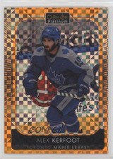 2021-22 O-Pee-Chee Platinum Orange Checkers 25/25 Alex Kerfoot #60