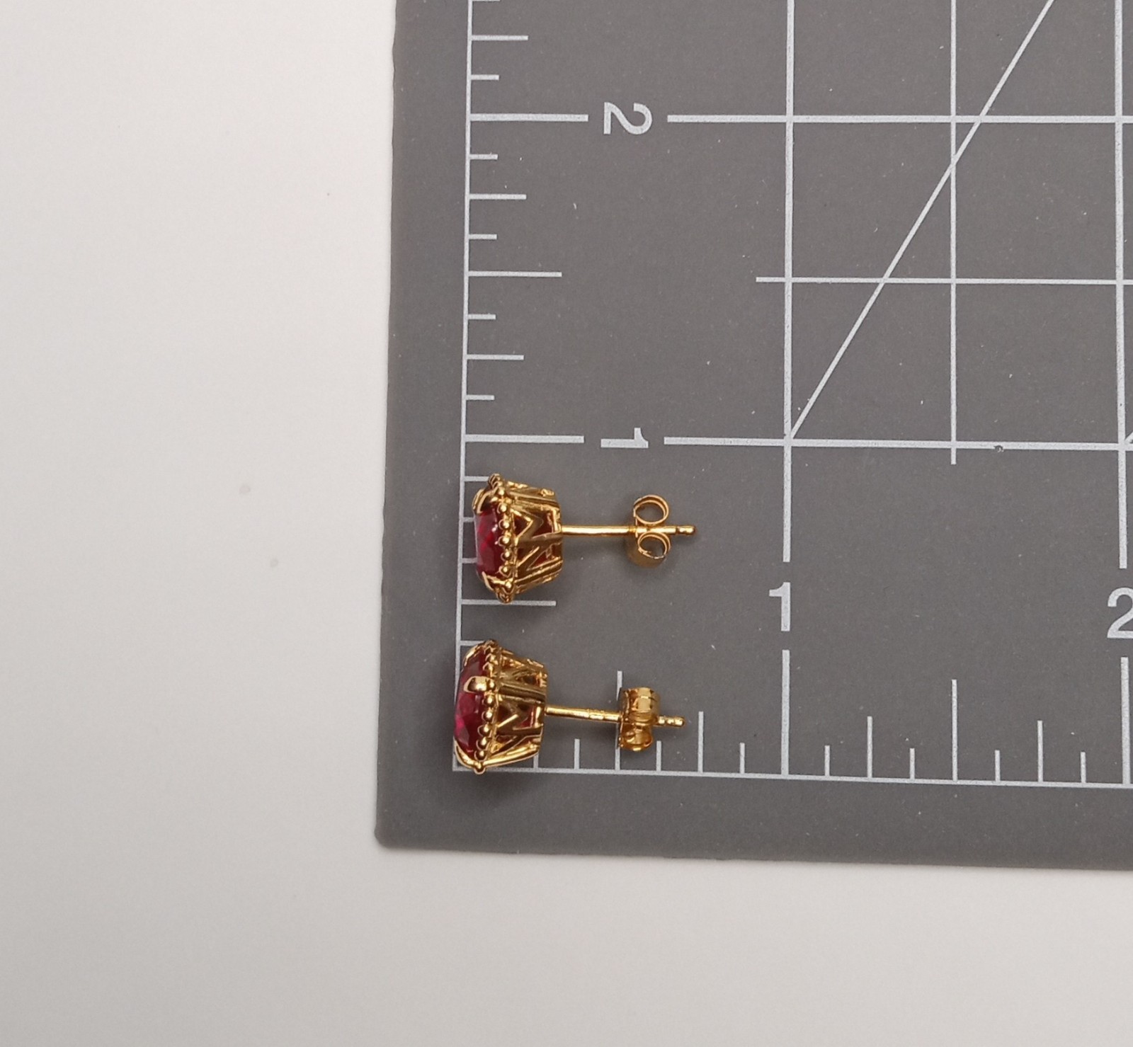 Ruby Stud Earrings 925 Sterling Silver Nicole Mil… - image 11