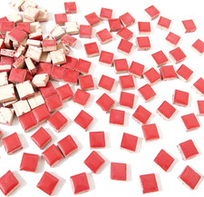 100 Square Ceramic Mosaic Tiles Bulk, 16 Colors, 12Mm Stained Mosaic Ceramic Til