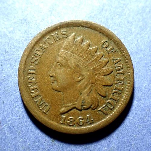 1864 Bronze Indian Cent  Ch. VF