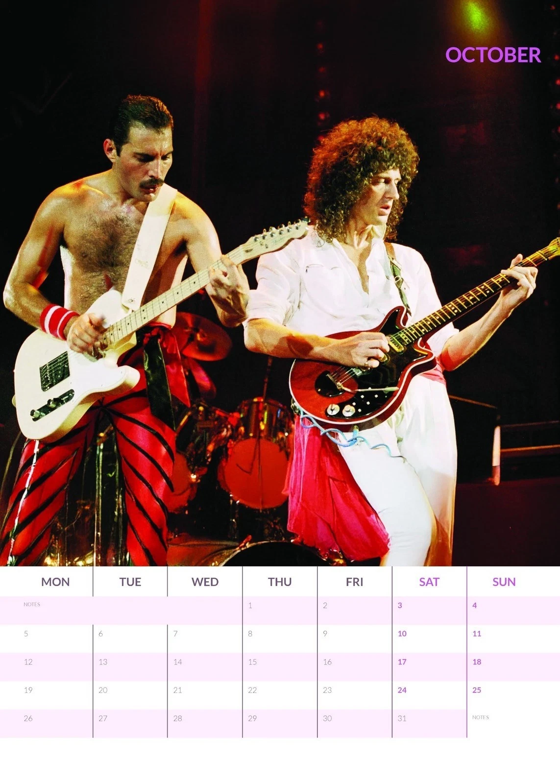 Queen 2026 Vertical Wall Calendar