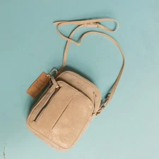 NEW American Leather Co Cleveland NS Crossbody Shimmer Suede Crossbody Purse