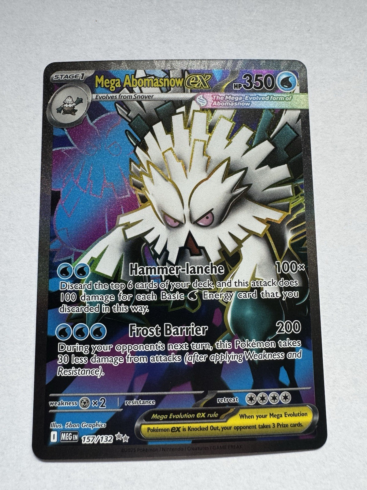 Mega Abomasnow ex Holo Ultra Rare ME01: Mega Evolution 157/132 NM