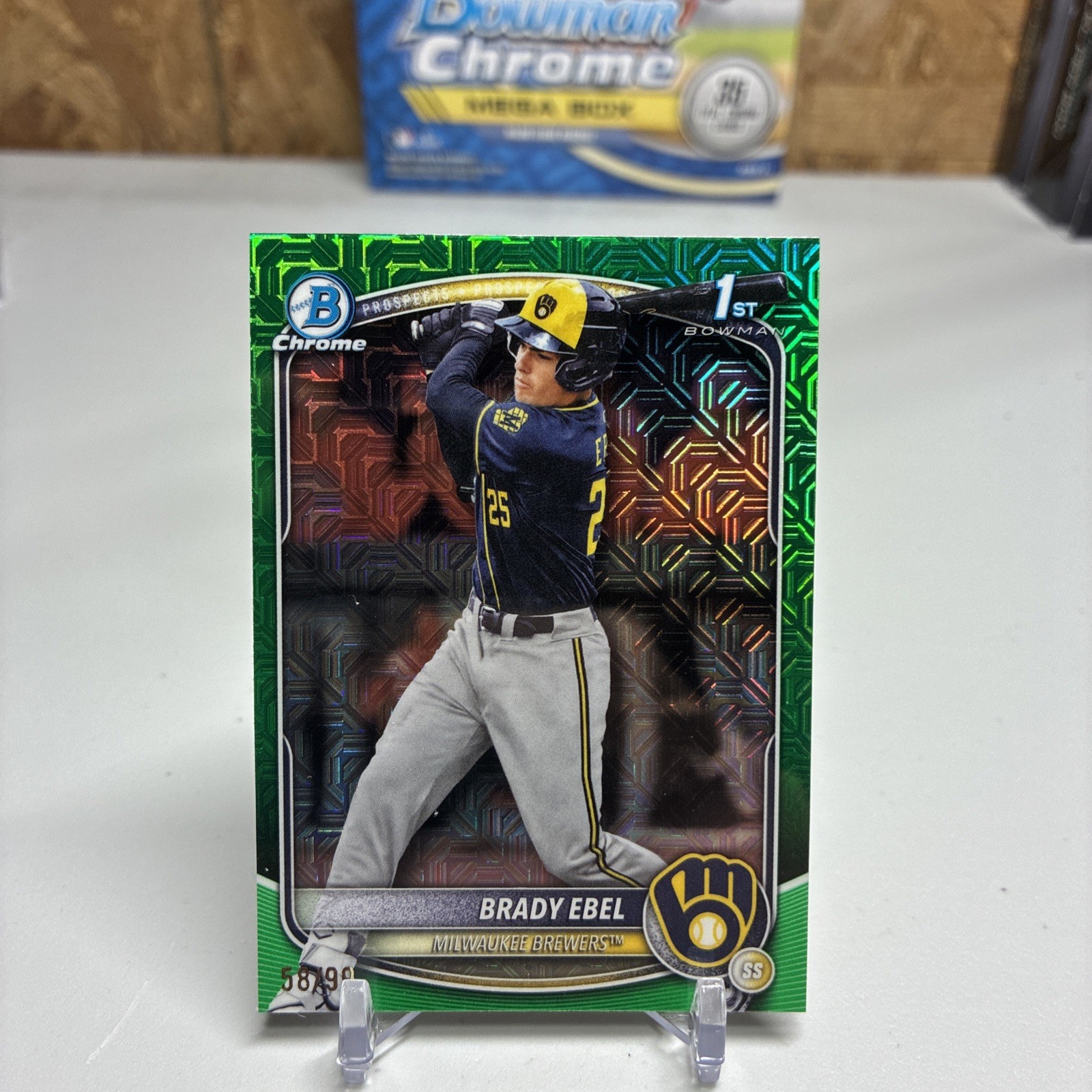 2025 Bowman Draft - Chrome Brady Ebel #BDC-194 Green Mojo Refractor /99 (RC)