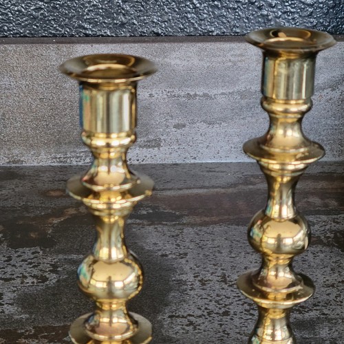 2 candelabros vintage de latón Baldwin de 7,75" EE. UU. •LEER - Imagen 2 de 10