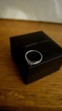 Ernest Jones 9ct White Gold Diamond Solitaire Engagement Ring Size P Hallmarked
