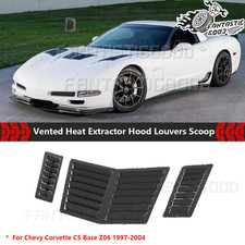 For Chevy Corvette C5 Base Z06 1997-2004 Vented Heat Extractor Hood Louver Scoop For Chevy Corvette C5 Base Z06 1997-2004 Vented Heat Extractor Hood Louver Scoop