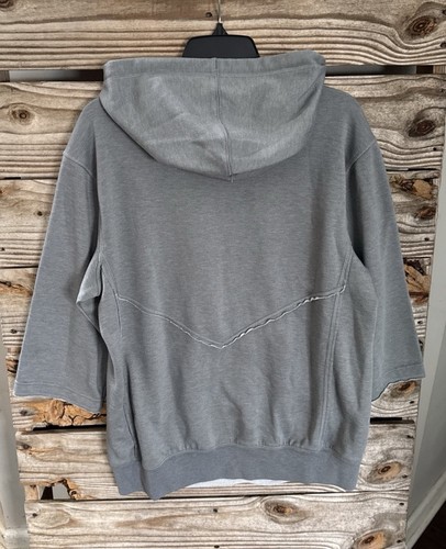 Mens Nike BSBL Dri-Fit Half Sleeve Pullover Hoodie Jacket Size M Solid Grey - Picture 5 of 6
