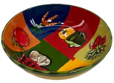 Pasta Bowl Certified International Hand Painted Veggies 13.25” Jennifer Clark