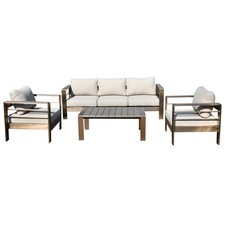 Lounge Set Aluminium Gartenmöbel Sitzgruppe Terrasse Tisch Bank Stuhl Outdoor