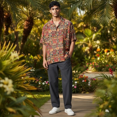 Tori Richard Multicolor Tropical Print Men's Shirt
