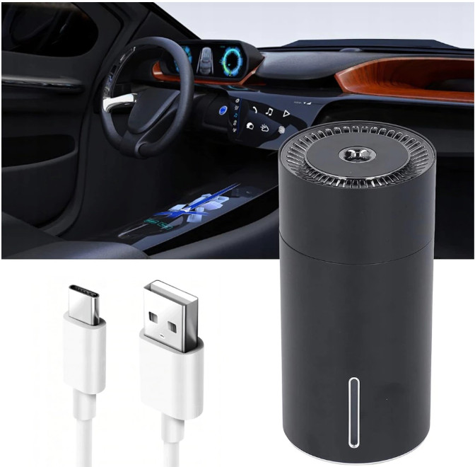 Humidificateur d'air voiture USB au design épuré et diffuseur de brume silencieux