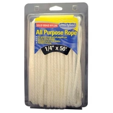 Marpac D10-1450 All Purpose Rope Solid Braid Nylon 1/4"x  50'   MD .7-6218