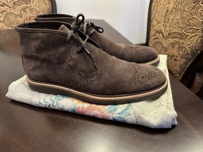 Authentic Louis Vuitton Suede Boots Size 11 US 12 Brown 