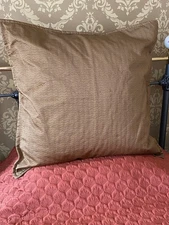 Set of TWO High End golden bronze textured EURO 26x26 pillow shams covers