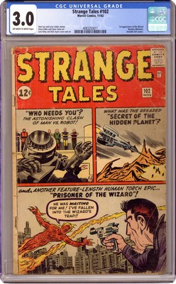 Strange Tales #102 CGC 3.0 1962 4083253011