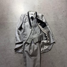 Mens 3 Piece Tuxedo Suit Lining Formal Wedding Set Size S M