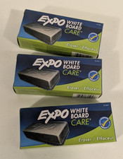 Lot of 3 New Expo White Board Care Erasers 81505 Dry Erasers Classroom Sealed