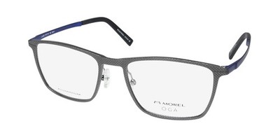 NEW MOREL OGA 10145O EYEGLASS FRAME FRANCE 54-18-145 GN11 FULL-RIM GRAY SQUARE