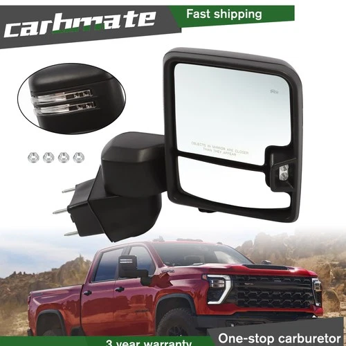 Passenger Side Towing Mirror For 2019-2023 Chevy Silverado 2500 3500 GMC Sierra