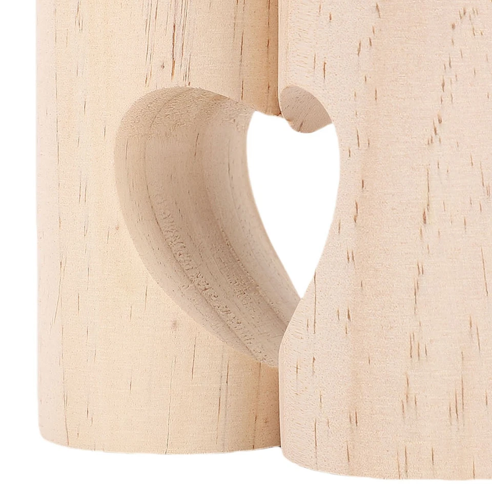 2Pcs Teelicht Kerzenhalter Einheit Herz Geformt Dekorative Holz Teelicht Set - Bild 3 von 4