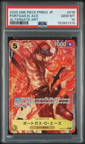 2025 One Piece PRB02 Japanese PORTGAS D. ACE Alternate Art PSA 10 #018