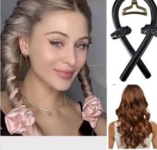 Heatless Curling Rod Headband-No Heat Hair Curls-Soft Satin Overnight Curler Set