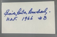 Emile Butch Bouchard Hand Signed Auto Autograph Index Card Montreal Canadiens