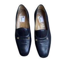 Moreschi Loafers Vintage Navy Blue Leather Men's Italian Dress Shoes Size 8.5