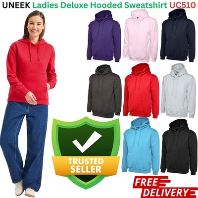 UNEEK UC510 Damen Deluxe Kapuzenpullover | Soft Brushed Hoodie XS-2XL