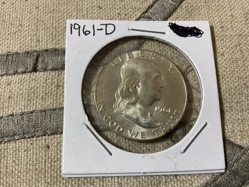 1961-D Franklin Half Dollars 90% fine silver uncertified and ungraded