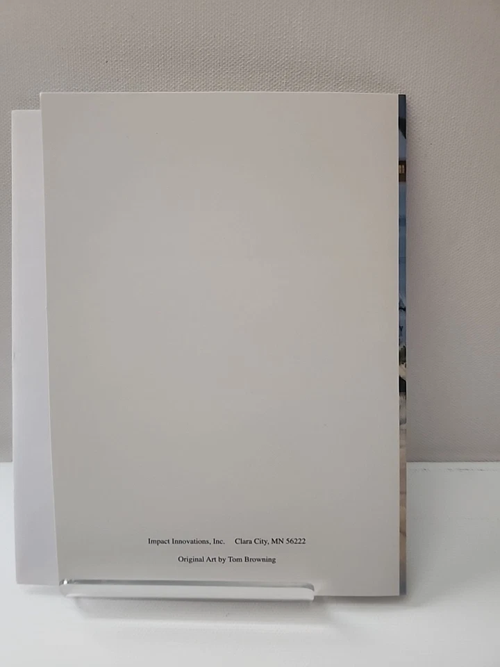 Tarjeta de Felicitación de Navidad Santa Claus Decoración Brillo Árbol Pueblo Mágico de Nieve Foto 3 de 4