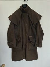 Driza-Bone Waxed Cotton Coat Jacket Short Mens Rust Brown Pure Cotton Size S/M/4