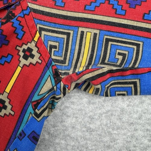 Vintage 90s Plainsman Western Aztec Long Sleeve Button Up Southwest Cowboy Rodeo - Picture 3 of 13