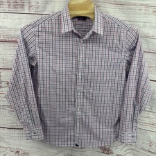 UNTUCKit Shirt Mens XL Check Plaid Wrinkle Free Cotton Button Down Casual Preppy