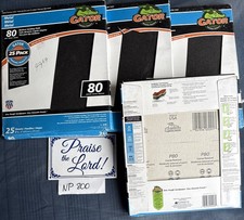 4- (25 Pack) Gator Blade 9 In. W x 11 In. L 80 Grit Emery Cloth 4246 Gator Blade