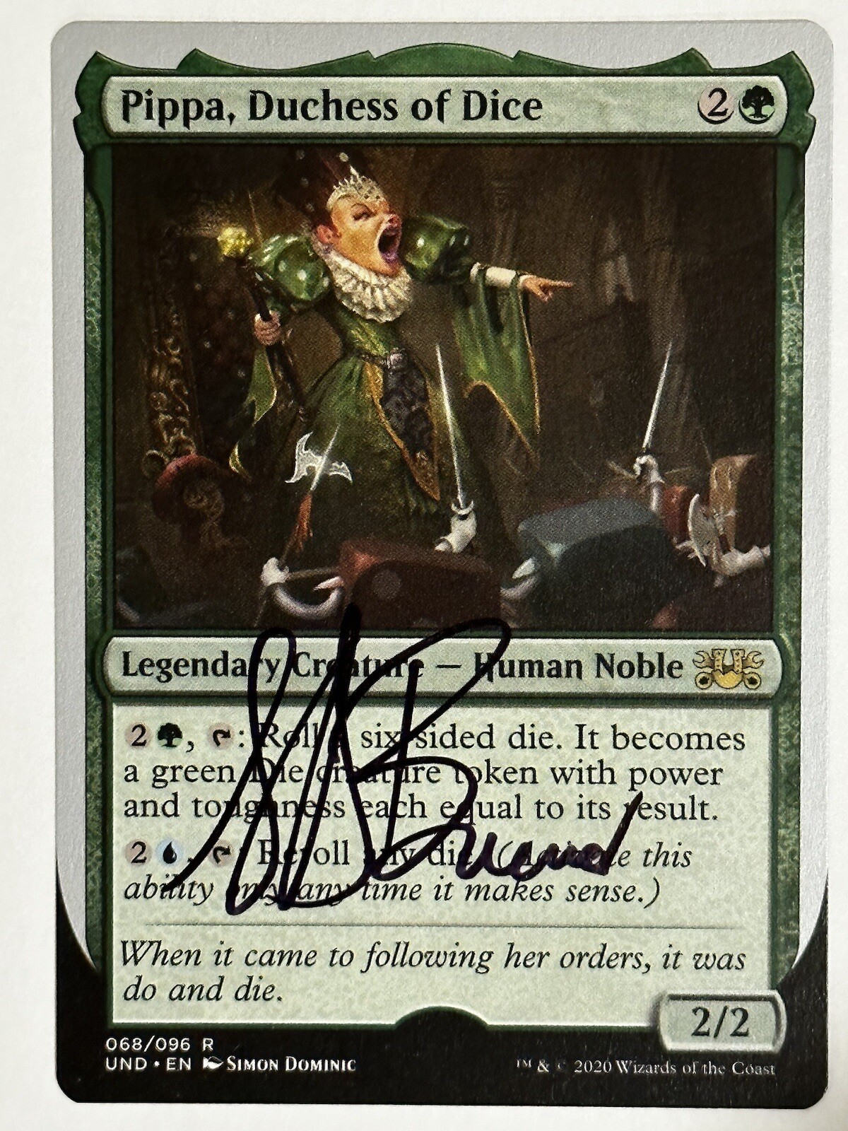 MTG Magic Pippa, Duchess Of Dice Signed Artist Proof x1 UND Simon Dominic