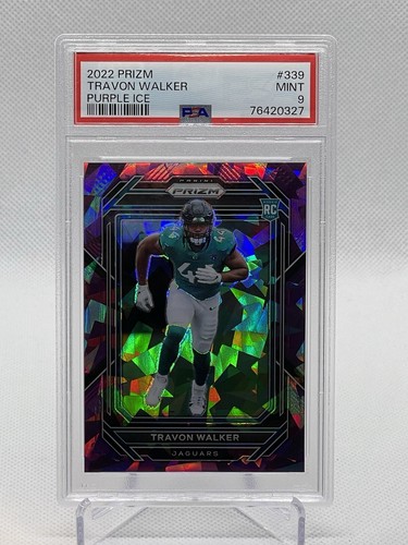 2022 Panini Prizm Travon Walker Purple Ice RC #339 Jacksonville Jaguars PSA 9 - Picture 2 of 4